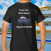 Funny Cruise Pool Kids Black Personalize T-Shirt Tシャツ