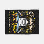 Funny Cruising Into 2026 New Year Matching Family フリースブランケット (正面(横))