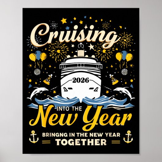 Funny Cruising Into 2026 New Year Matching Family  ポスター (正面)