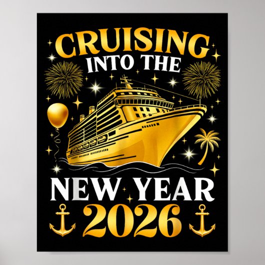 Funny Cruising Into 2026 New Year Matching Family  ポスター (正面)