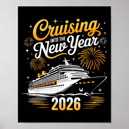 Funny Cruising Into 2026 New Year Matching Family  ポスター (正面)