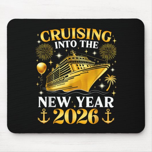 Funny Cruising Into 2026 New Year Matching Family  マウスパッド (正面)