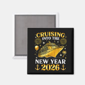 Funny Cruising Into 2026 New Year Matching Family  マグネット (正面/裏面)