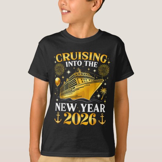 Funny Cruising Into 2026 New Year Matching Family  Tシャツ (正面)