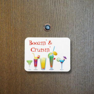 Funny Cruse Door Stateroom Magnet Drinks Cocktails マグネット
