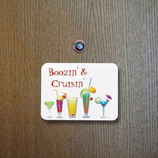 Funny Cruse Door Stateroom Magnet Drinks Cocktails マグネット