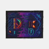 Funny Crypto Energy Environmental Satire Gift  フリースブランケット (正面(横))
