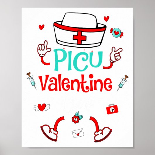 Funny Cu Valentines Day Nurse Crew Family Group  ポスター (正面)