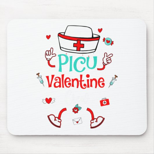 Funny Cu Valentines Day Nurse Crew Family Group  マウスパッド (正面)