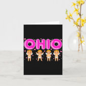 Funny Cud Ohio Midwestern Party O-h-i-o In Valenti カード (黄色い花)