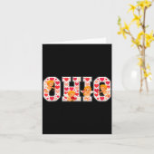 Funny Cud Ohio Midwestern Party O-h-i-o In Valenti カード (黄色い花)