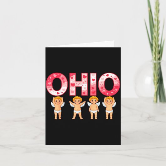 Funny Cud Ohio Midwestern Party O-h-i-o In Valenti カード (正面)