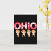 Funny Cud Ohio Midwestern Party O-h-i-o In Valenti カード (黄色い花)
