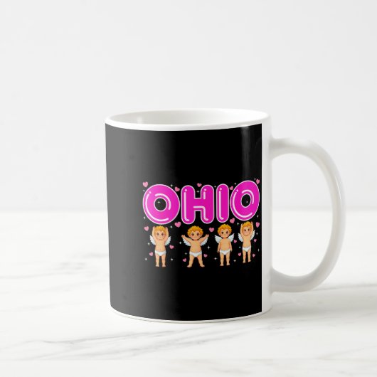 Funny Cud Ohio Midwestern Party O-h-i-o In Valenti コーヒーマグカップ (右)