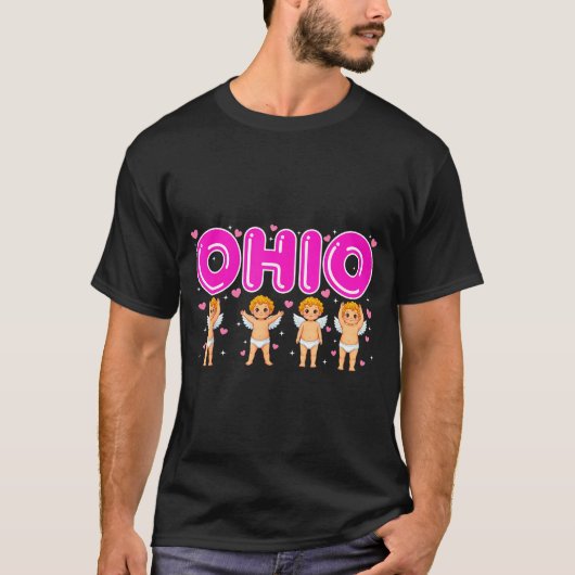 Funny Cud Ohio Midwestern Party O-h-i-o In Valenti Tシャツ (正面)
