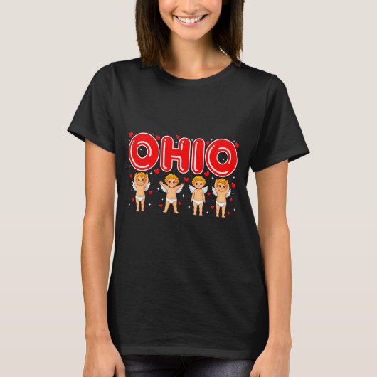 Funny Cud Ohio Midwestern Party O-h-i-o In Valenti Tシャツ (正面)