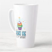 Funny Cupcake Candle Blow Me It's My Birthday  カフェラテマグ (左アングル)
