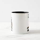 Funny Curious Raccoon ツートーンマグカップ (中央)