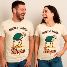 Funny “Current Mood: Nope” Custom Unisex Humor Tシャツ