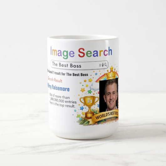 Funny Custom Best Boss Search Gift Mug コーヒーマグカップ (中央)