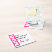 Funny Custom Bride Squad Party Favor Personalized  スクエアペーパーコースター (インサイチュ)