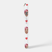 Funny Custom Couple Faces Pattern Red Hearts iPhoneケース (左側面)