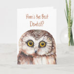 Funny Custom Dentist Birthday, Wise Owl Humor カード<br><div class="desc">Hooo's the best Customer Dentist?  You are and I'm glad. Wise Owl Humor for their birthday</div>