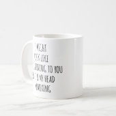 Funny Custom Disc Jockey, Thinking About Mixing DJ コーヒーマグカップ (正面左)