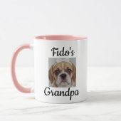 Funny Custom Dog Face Photo Mug  マグカップ (左)