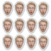 Funny Custom Face Bachelorette Party シール (正面)