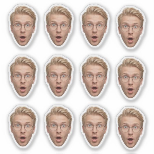 Funny Custom Face Bachelorette Party シール (正面)