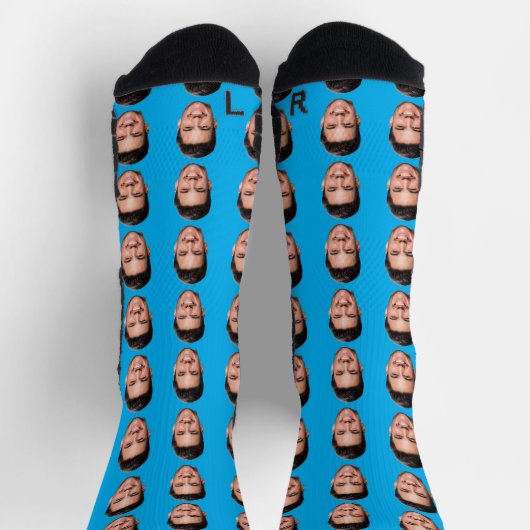 Funny Custom Face Socks with Your Photo ソックス (上部)
