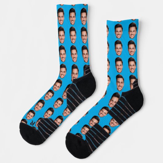 Funny Custom Face Socks with Your Photo ソックス (左)