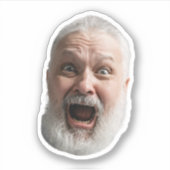Funny Custom Face Sticker | Face and Photo Grandpa シール (正面)