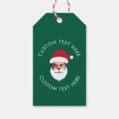 Funny Custom Face Swap Santa Claus Christmas Text ギフトタグ (正面)