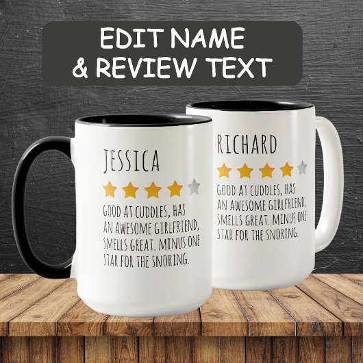 Funny Custom Name 5 Star Review Mug for Her マグカップ