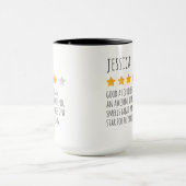 Funny Custom Name 5 Star Review Mug for Her マグカップ (中央)