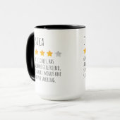 Funny Custom Name 5 Star Review Mug for Her マグカップ (正面左)