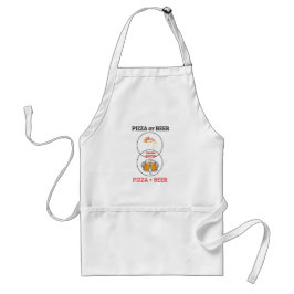 Funny Custom Name Pizza and Beer Grilling Apron スタンダードエプロン