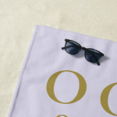 Funny Custom Pastel,Purple Gold OOO Minimalist  ビーチタオル (インサイチュ)
