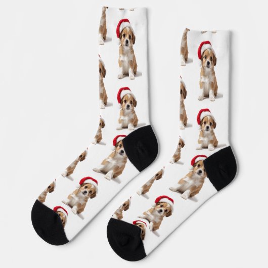 Funny Custom Pet Photo Socks ソックス (左)