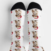 Funny Custom Pet Photo Socks ソックス (上部)