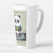 Funny Custom Sarcastic Panda Opinion Coworker Gift カフェラテマグ (右アングル)