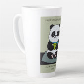 Funny Custom Sarcastic Panda Opinion Coworker Gift カフェラテマグ (左アングル)