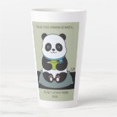 Funny Custom Sarcastic Panda Opinion Coworker Gift カフェラテマグ (正面)