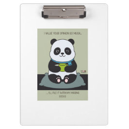 Funny Custom Sarcastic Panda Opinion Coworker Gift クリップボード