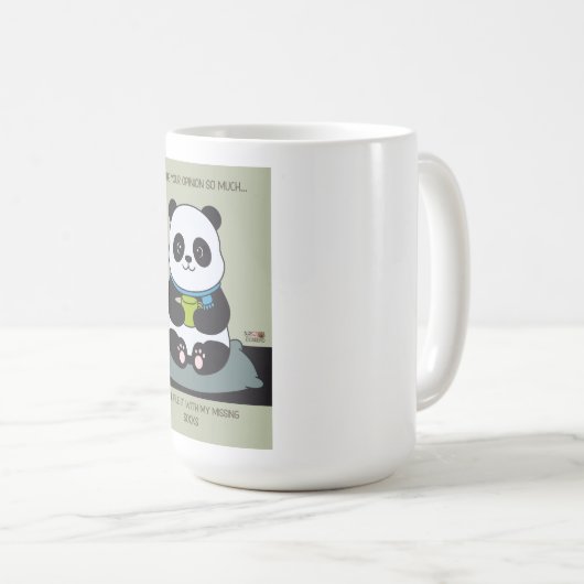 Funny Custom Sarcastic Panda Opinion Coworker Gift コーヒーマグカップ (正面右)