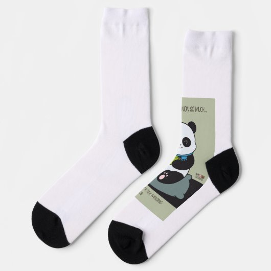 Funny Custom Sarcastic Panda Opinion Coworker Gift ソックス (左)