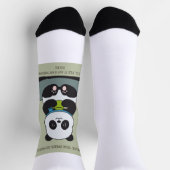 Funny Custom Sarcastic Panda Opinion Coworker Gift ソックス (上部)