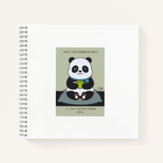 Funny Custom Sarcastic Panda Opinion Coworker Gift ノートブック